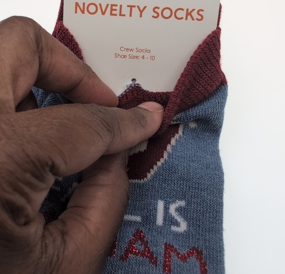 Fall Is My Jam Women's Socks - Blue and Burgundy - Picture 3 of 4